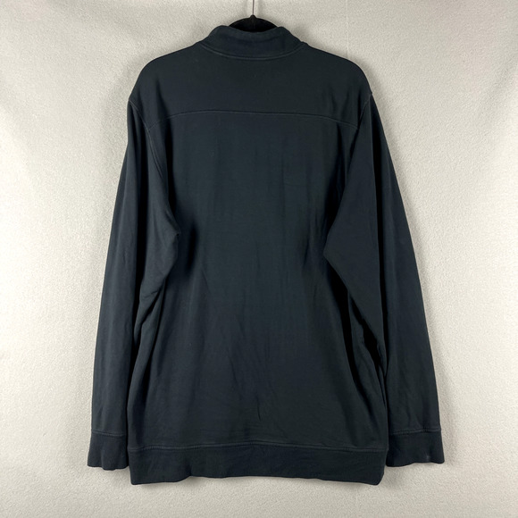 Travis Mathew Newport 1/4 Zip Pullover Mens XL Black Stretch Pockets Golf Logo - Picture 14 of 16